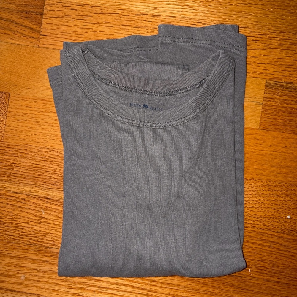 Brandy Melville Charcoal Gray Long Sleeve Tee